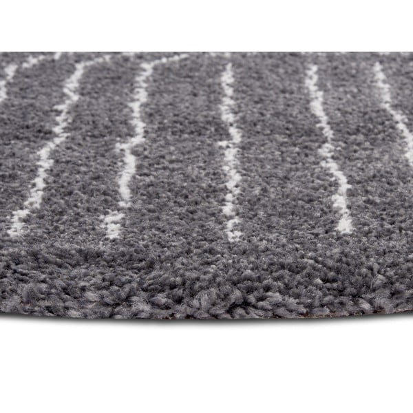Ciemnoszary okrągły dywan ø 120 cm Dion – Hanse Home-image-3