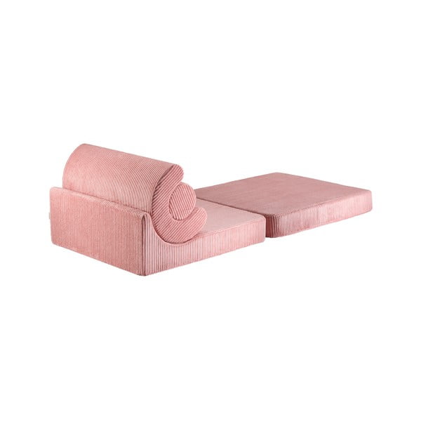 Różowy sztruksowy fotel dziecięcy Flipster – Wigiwama-image-2