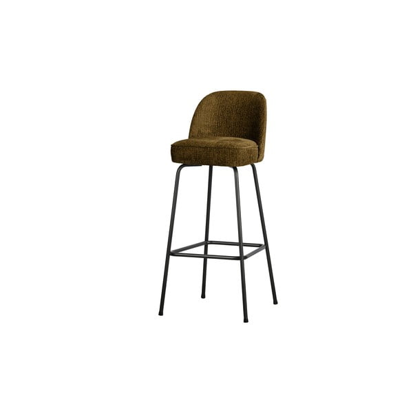 Aksamitny hoker w kolorze brązu (wysokość siedziska 79 cm) Vogue – WOOOD-image-1