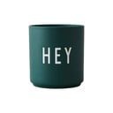 Ciemnozielony porcelanowy kubek 300 ml Hey – Design Letters