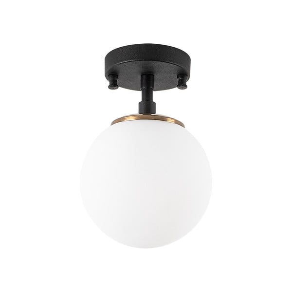 Czarno-biała lampa sufitowa ze szklanym kloszem ø 15 cm Atmaca – Opviq lights-image-3