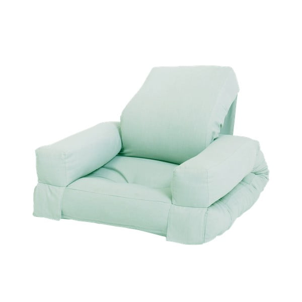 Miętowy dziecięcy fotel rozkładany Karup Design Mini Hippo Mint-image-3