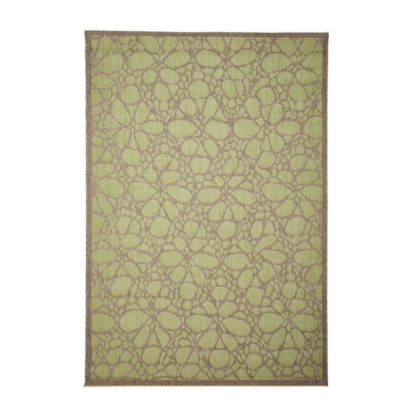 Zielony dywan odpowiedni na zewnątrz Floorita Fiore, 135x190 cm