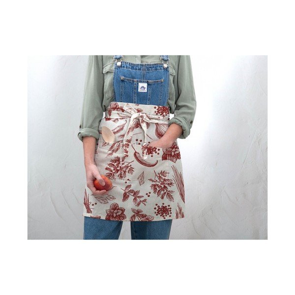 Fartuch kuchenny w kwiaty z domieszką Inu Really Nice Things Delantal Red Peppers-image-2