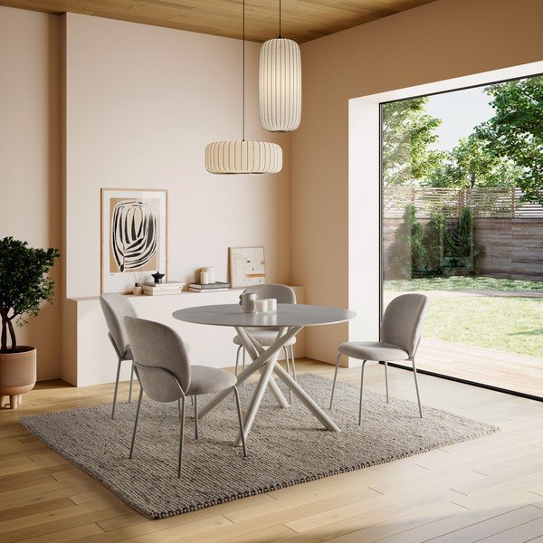 Okrągły stół z ceramicznym blatem ø 119,5 cm Talia – Marckeric-image-1