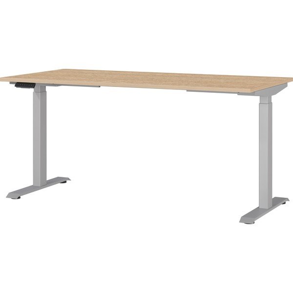 Biurko z regulowaną wysokością z elektryczną regulacją wysokości z blatem w dekorze dębu 80x160 cm Jet – Germania