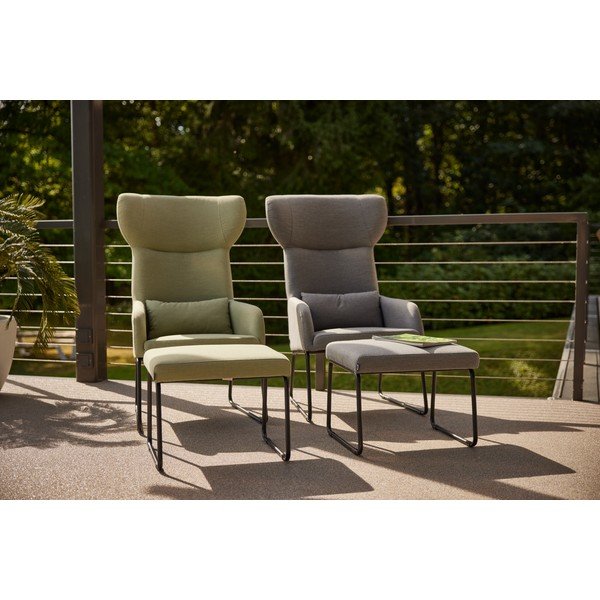 Szary tapicerowany fotel ogrodowy Chris – Hartman-image-1