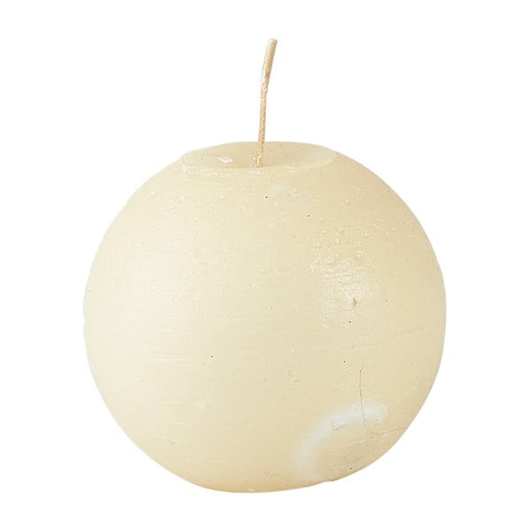 Kremowa świeczka KJ Collection Ball, ⌀ 8x7,5 cm