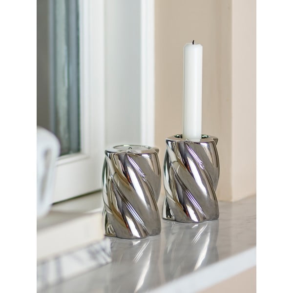 Kamionkowe świeczniki zestaw 2 szt. Silvia – Bloomingville-image-1