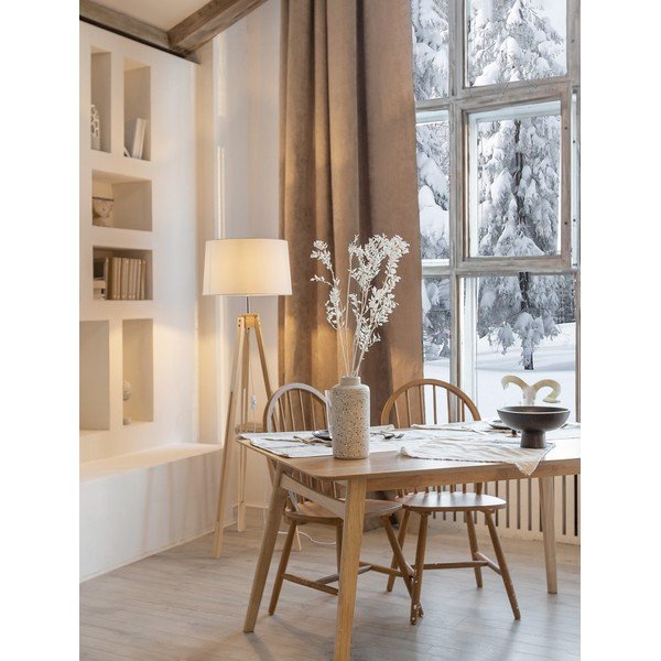 Biała/w naturalnym kolorze lampa stojąca (wysokość 145 cm) Leroy – Nova Luce-image-1