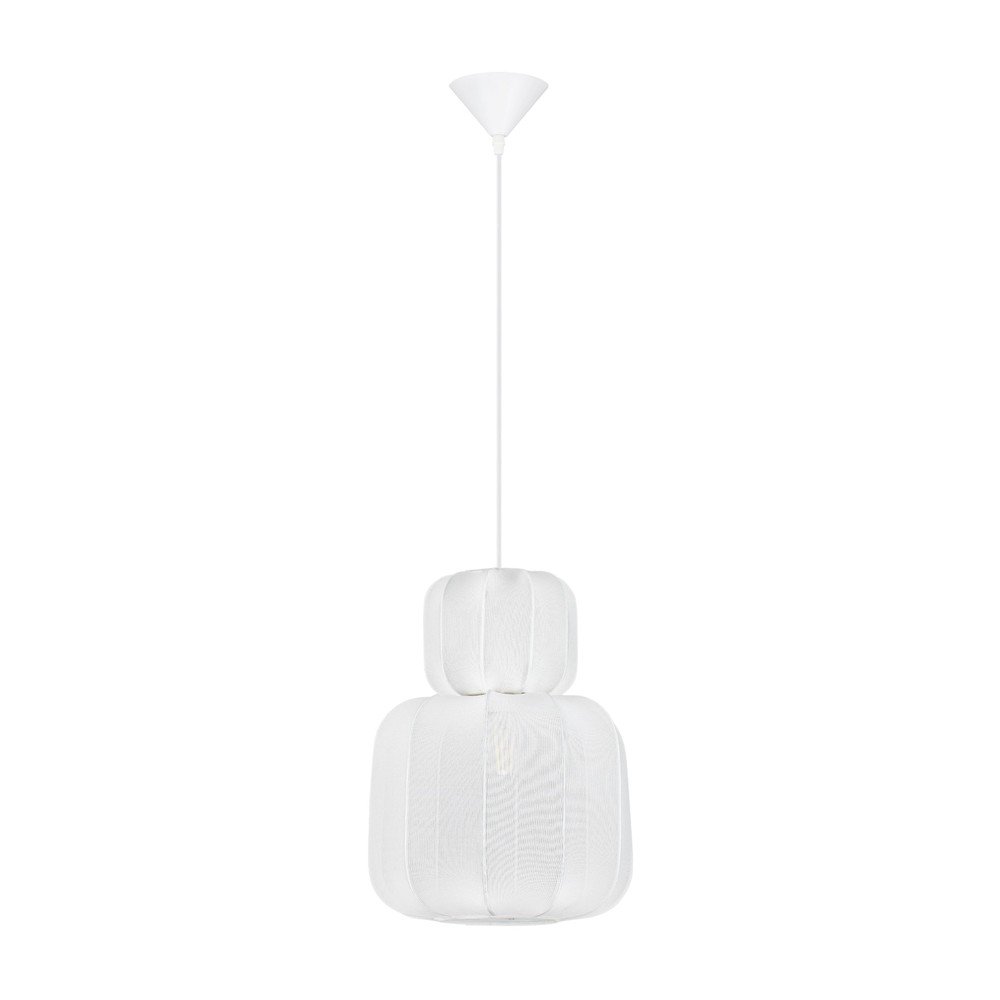 Tekstylna lampa wisząca w matowym białym kolorze ø 28 cm Delina – Nova Luce