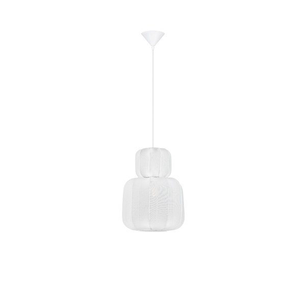 Tekstylna lampa wisząca w matowym białym kolorze ø 28 cm Delina – Nova Luce