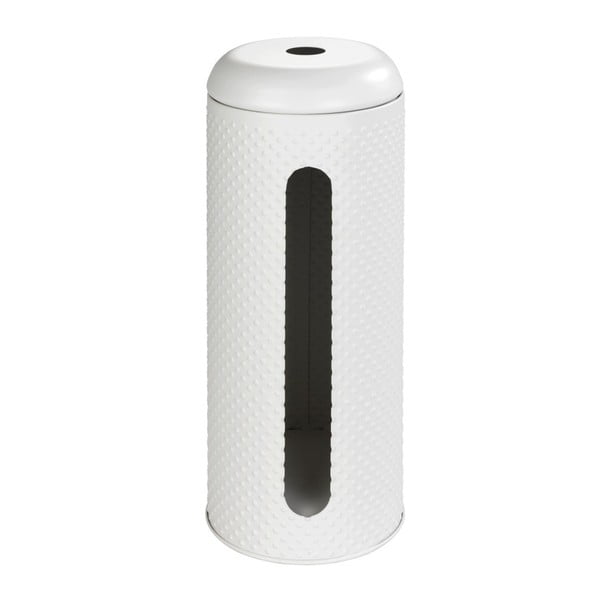 Biały pojemnik na papier toaletowy ze stali nierdzewnej Wenko Punto