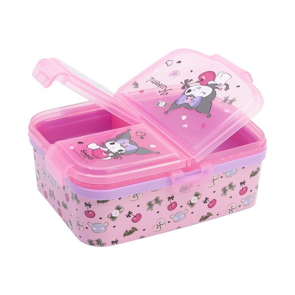 Różowy plastikowy pojemnik śniadaniowy dla dzieci Kuromi – STOR-image-1
