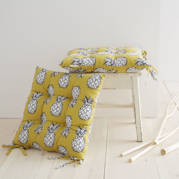 Grodowe poduszki na krzesło zestaw 2 szt. 40x40 cm – Pineapple Elephant-image-3