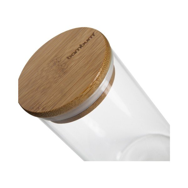 Szklany pojemnik z wieczkiem bambusowym Bambum Bolla, 450 ml-image-1