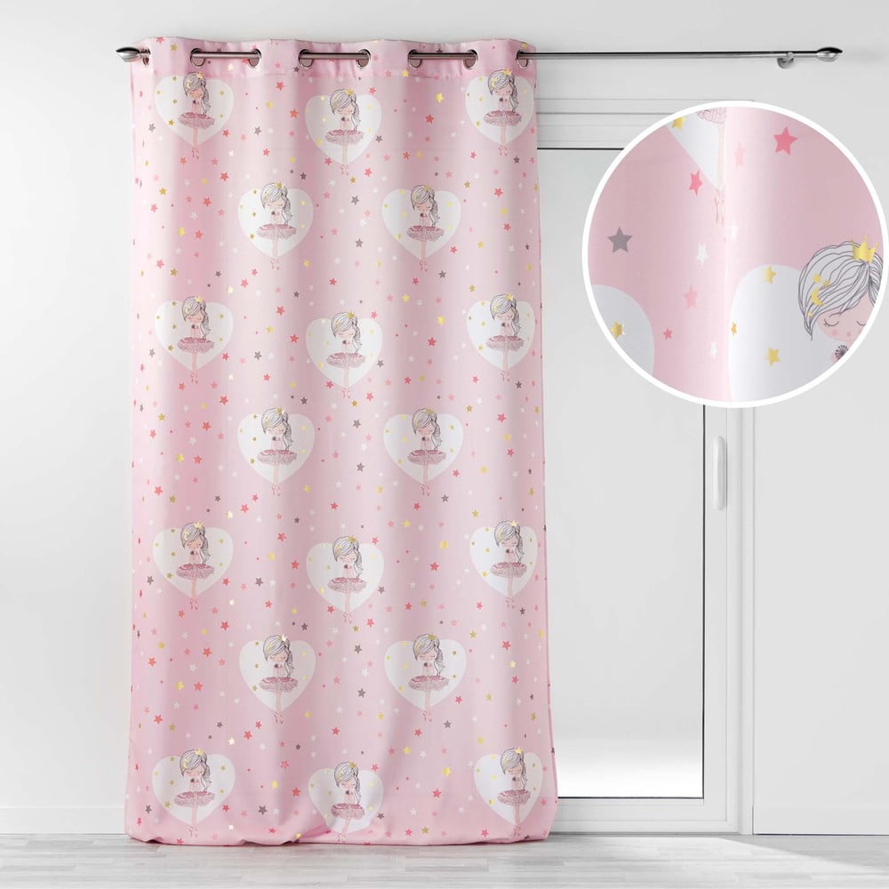 Różowa zasłona dziecięca 140x260 cm Petite Etoile – douceur d'intérieur (zdjęcie 4)