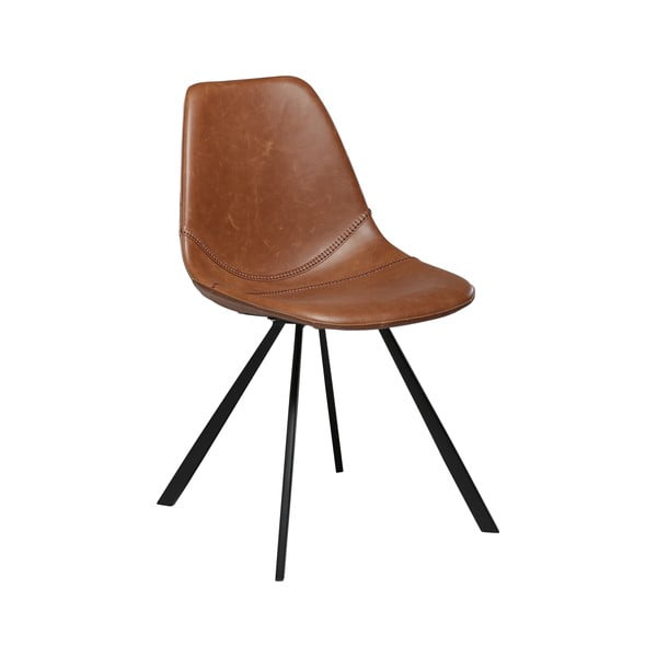 Brązowe krzesło z imitacji skóry DAN–FORM Denmark Pitch