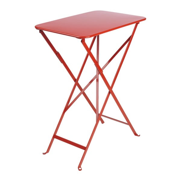 Czerwony stolik ogrodowy Fermob Bistro, 37x57 cm