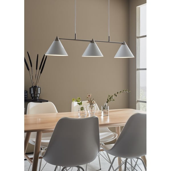 Biała lampa wisząca z trzema kloszami Markslöjd Klint-image-1