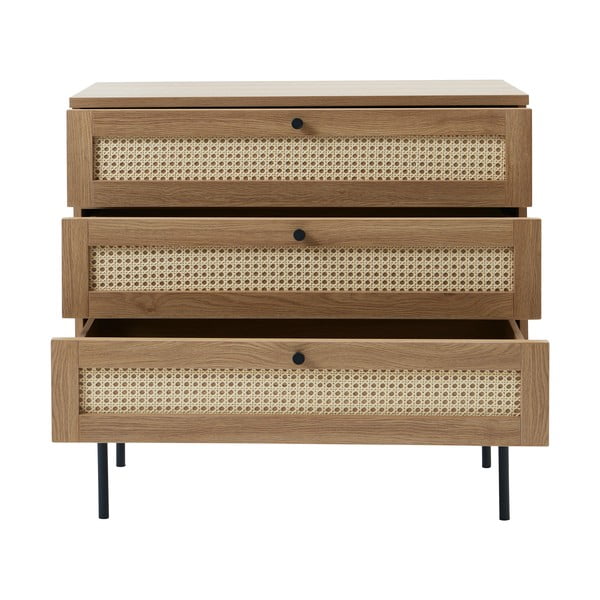 Niska komoda w dekorze dębu w naturalnym kolorze 80x75 cm Pensacola – Unique Furniture-image-3