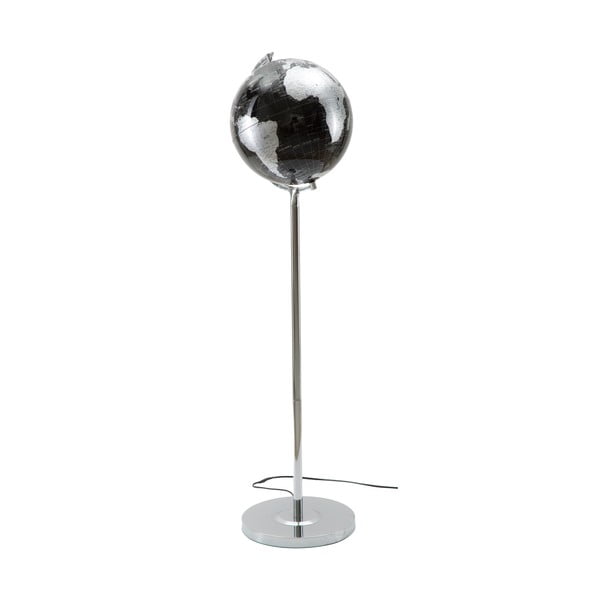 Lampa stołowa w kolorze czarno-srebrnym Mauro Ferretti Da Terra, wysokość 130 cm