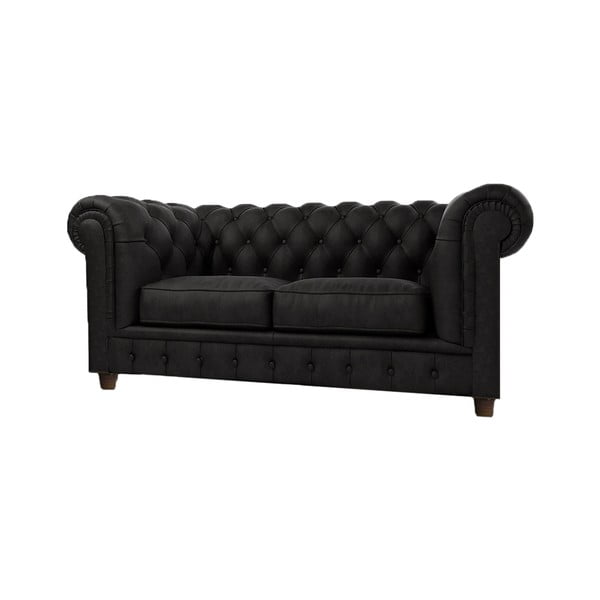 Czarna aksamitna sofa 178 cm Cambridge – Ropez