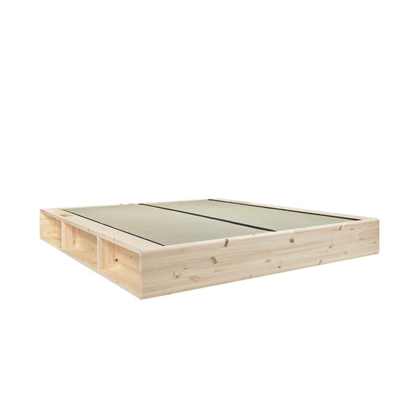Łóżko dwuosobowe z litego drewna z futonem Comfort i tatami Karup Design Ziggy, 140x200 cm-image-4
