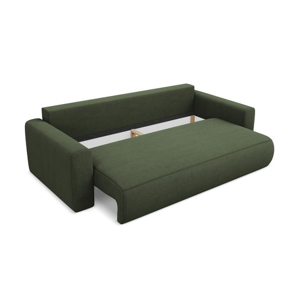 Rozkładana/ze schowkiem sofa w kolorze khaki 238 cm Kapua – Makamii-image-3