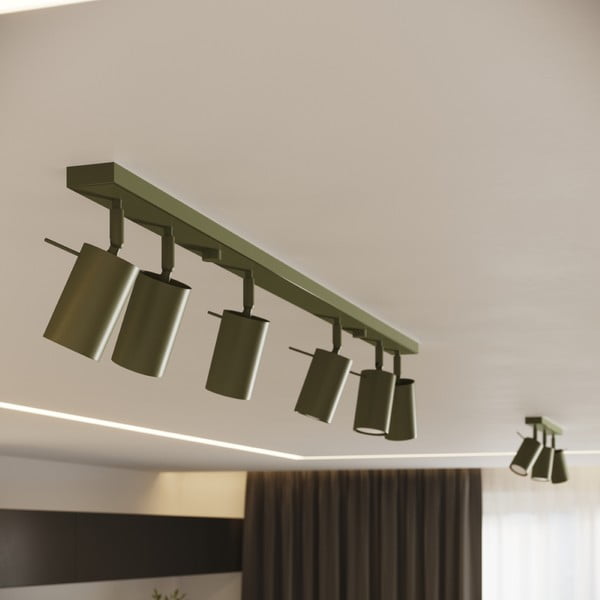 Zielona lampa punktowa 6x81 cm Etna – Sollux-image-1