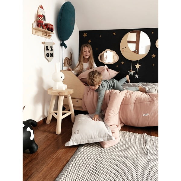 Jasnoszary bawełniany koc dziecięcy 80x100 cm – Malomi Kids-image-2