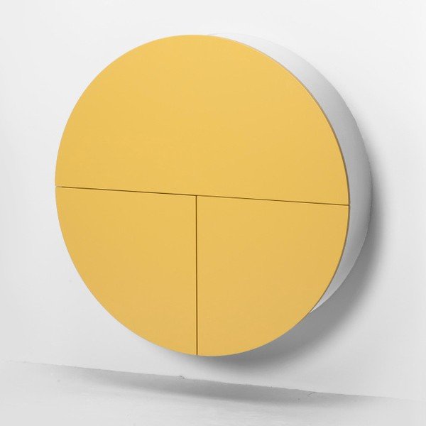 Biało-żółte wielofunkcyjne biurko ścienne EMKO Pill-image-3