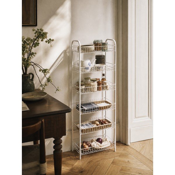 Biały metalowy regał 41x104x23 cm Monaco – Metaltex-image-1