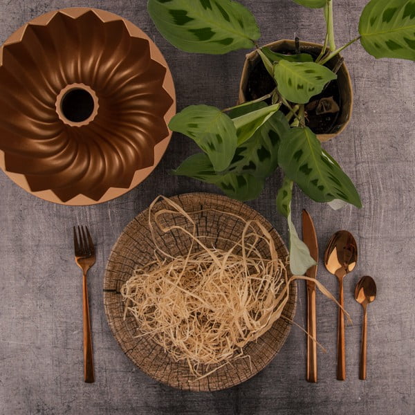 Sztućce ze stali nierdzewnej w kolorze miedzi 24 szt. Copper – Orion-image-2