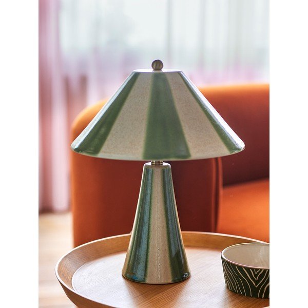 Lampa stołowa ceramiczna z ceramicznym kloszem (wysokość 35 cm) Olive – Bloomingville-image-1
