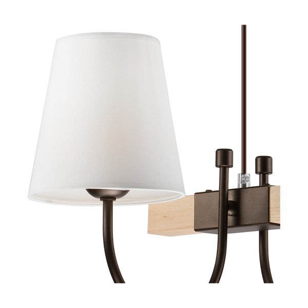 Ciemnobrązowa lampa wisząca z tekstylnym kloszem ø 15 cm Julietta – LAMKUR-image-4