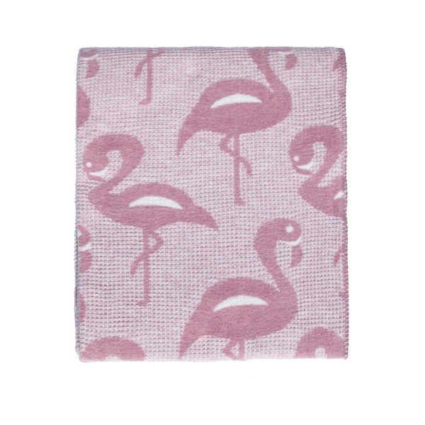 Różowa kołdra z dodatkiem bawełny Cihan Bilisim Tekstil Flamingo, 180x220 cm-image-1