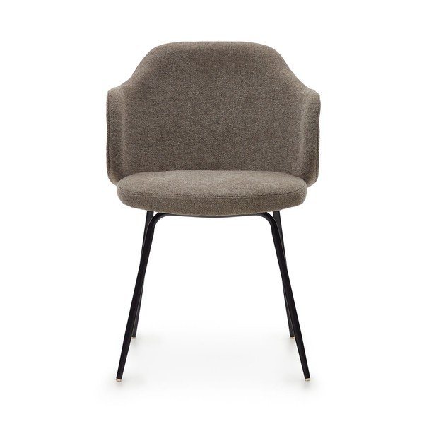 Brązowe tapicerowane fotele jadalniane zestaw 2 szt. Yunia – Kave Home-image-3