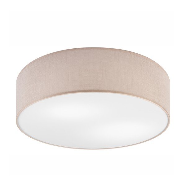 Beżowa lampa sufitowa z tekstylnym kloszem ø 45 cm Vivian – LAMKUR