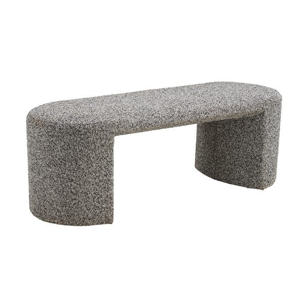 Szara ławka z materiału bouclé Westport – House Nordic-image-2