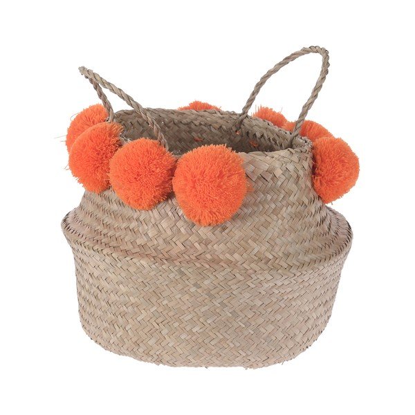 Koszyk pleciony Orange Pom Pom-image-1