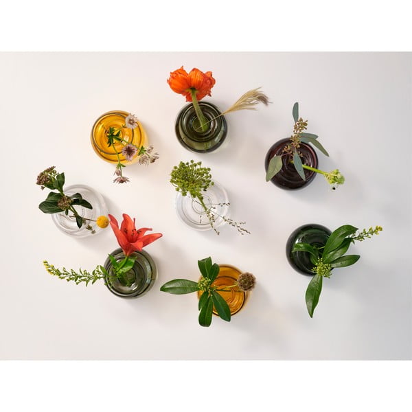 Szklany ręcznie wykonany wazon w kolorze ochry (wysokość 9 cm) Inu – Zone-image-4