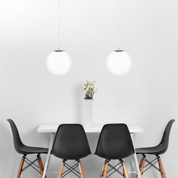 Biało-srebrna podwójna lampa wisząca z białym kablem i białą oprawką Sotto Luce Tsuki, Ø 30 cm-image-1