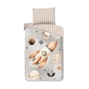 Szarobeżowa bawełniana pościel dziecięca jednoosobowa 140x200 cm Explore – Good Morning