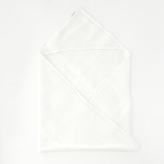 Dziecięcy biały lniany ręcznik Linen Tales Waffle, 70x70 cm