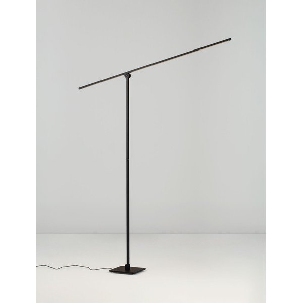 Metalowa lampa stojąca LED z elastyczną konstrukcją/ze ściemniaczem w kolorze matowej czerni (wysokość 144 cm) Tenso – Nova Luce-image-3