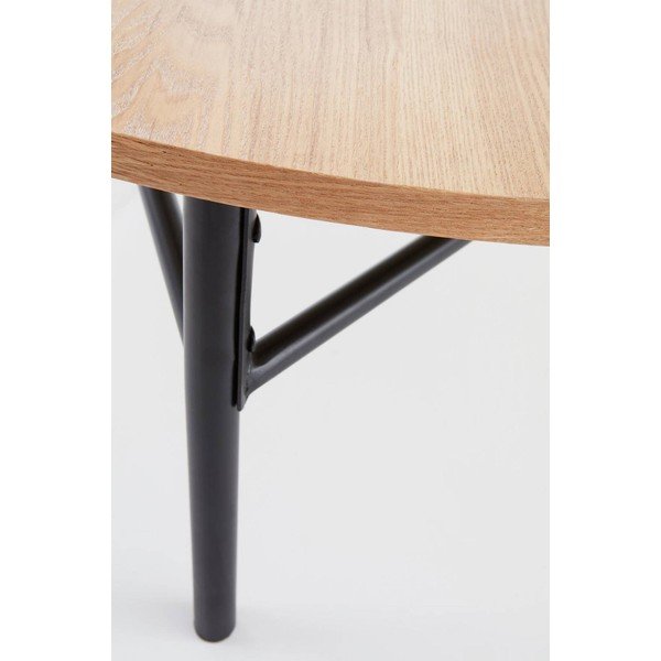 Metalowy okrągły stolik w naturalnym kolorze ø 100 cm Valley – Jotex-image-3
