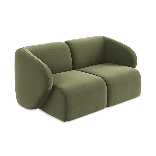 Zielona aksamitna sofa 174 cm Lani – Makamii-image-2