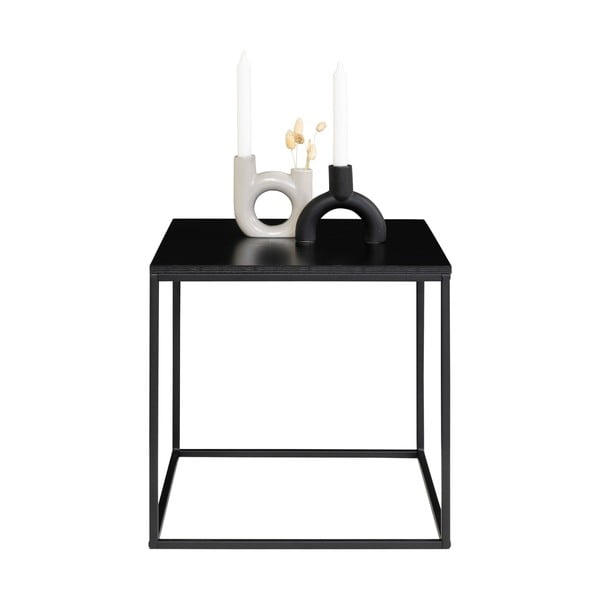 Czarny stolik ze stalową konstrukcją House Nordic Vita, 45x45 cm-image-4