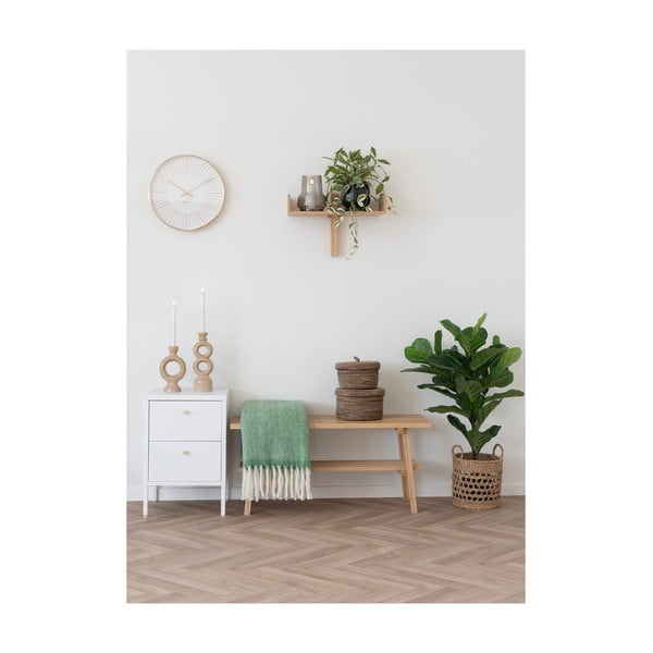 Zielony koc z mieszanki wełny 130x170 cm Carmel – House Nordic-image-2